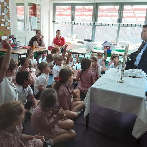 Rabbi Svi visits Year 1